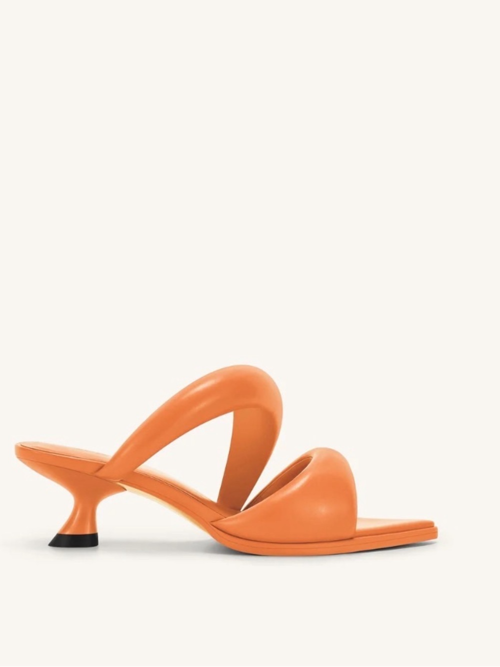JW PEI Orange Women’s Slide Sandal with Kitten Heel